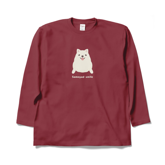 ロングスリーブTシャツ　バーガンディ　XL