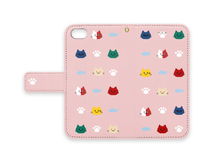 手帳型iPhoneケース - iPhone7 - ストラップ穴 あり