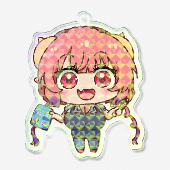 ホログラムアクリルキーホルダー - 70 × 70mm