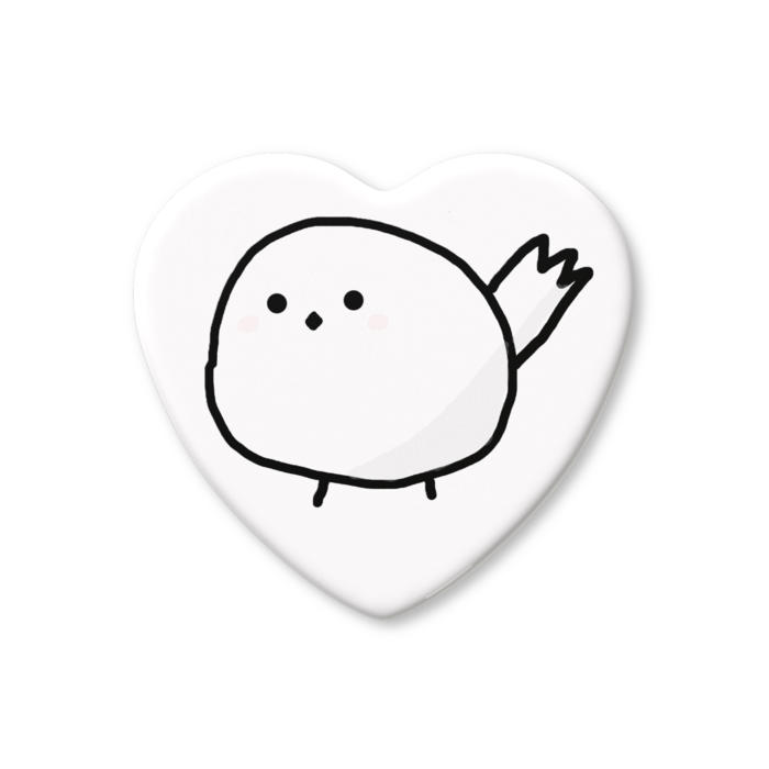 ハート缶バッジ - 57 × 52.5mm