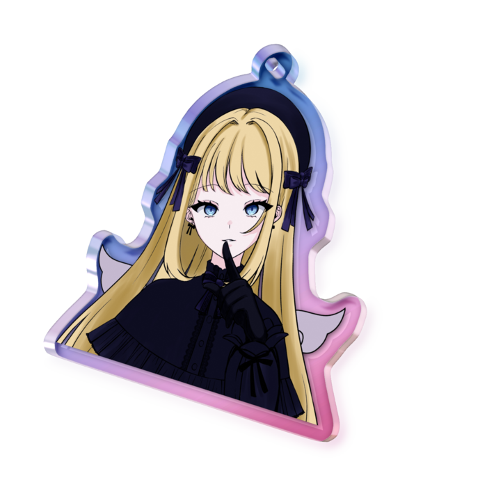 オーロラアクリルキーホルダー - 50 × 50mm