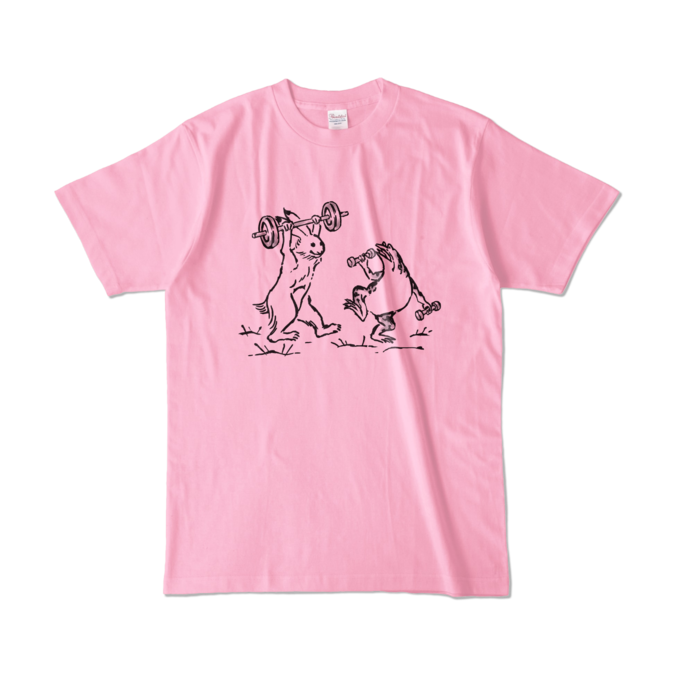 カラーTシャツ - L - ピーチ (淡色)