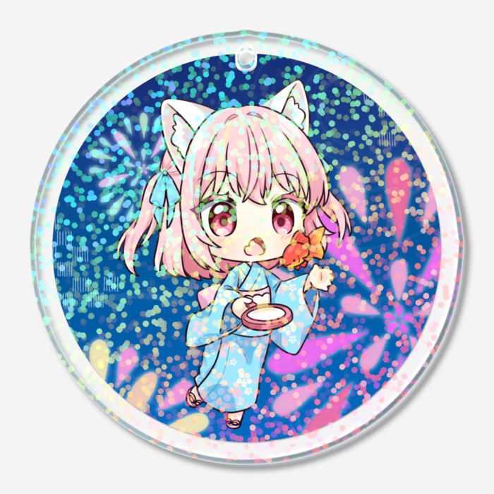 桃ねねこ_50 × 50mmホログラムアクリルキーホルダー【2025年2月事務所イベント】