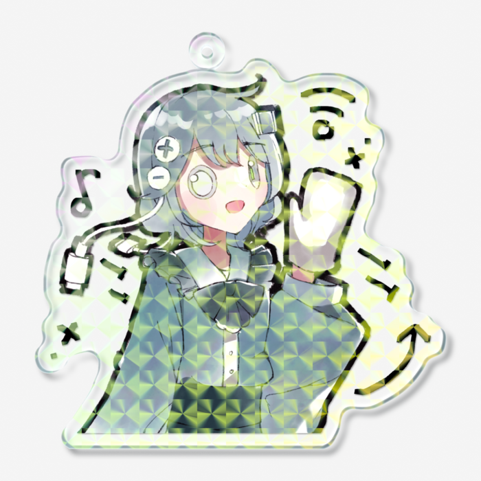 ホログラムアクリルキーホルダー - 70 × 70mm
