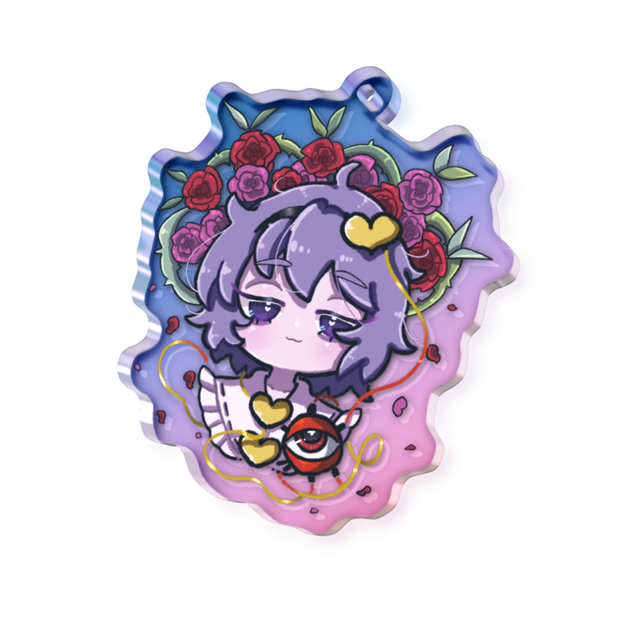 オーロラアクリルキーホルダー - 50 × 50mm