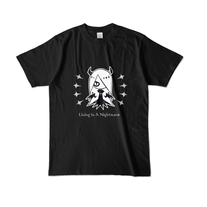 カラーTシャツ(濃色) - L - 正面 - ブラック