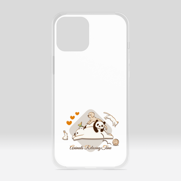 クリアiPhoneケース　白色　iPhone 12ProMax