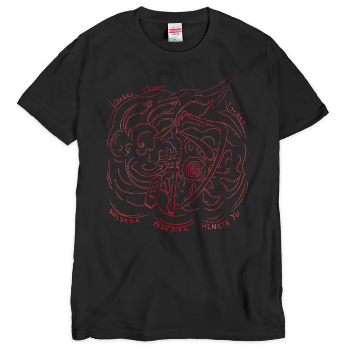 Tシャツ（黒赤） - XL - 1色(7)