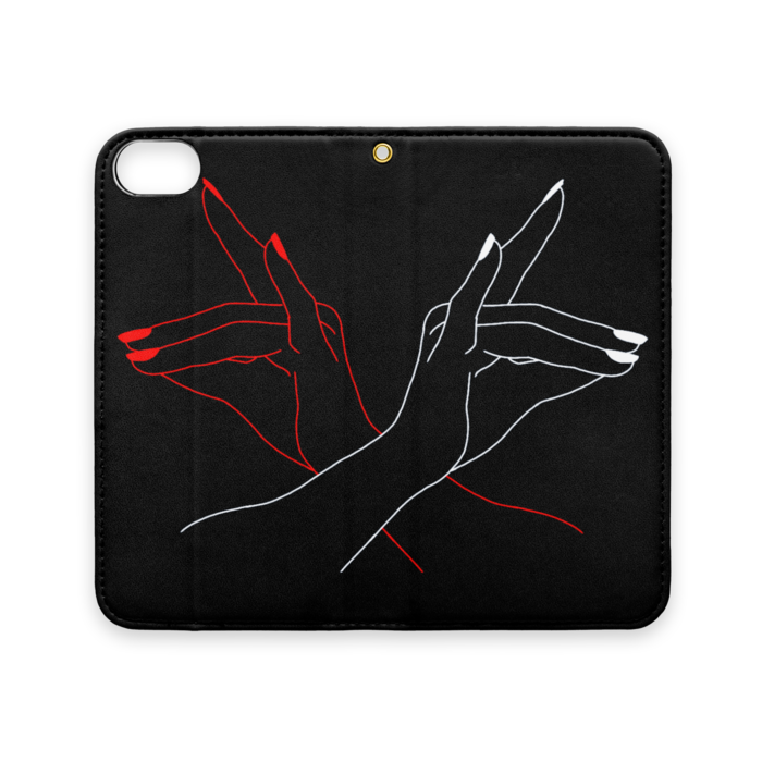 手帳型iPhoneケース（ベルトなし） - iPhone 8 / 7 - ストラップ穴 あり