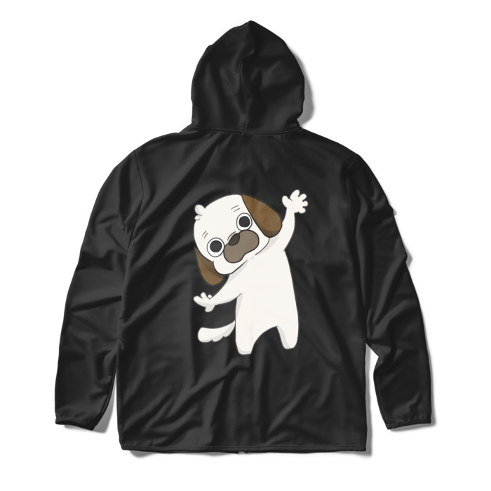 ジップパーカー - XL - ブラック