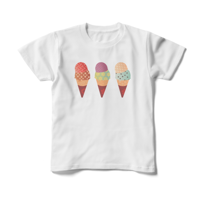 和柄アイスキッズTシャツ - 150cm - 正面