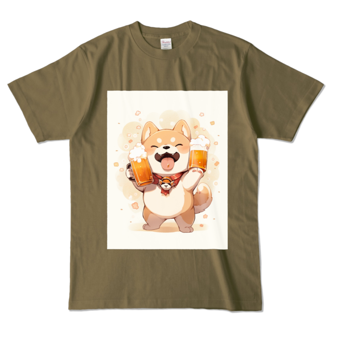 カラーTシャツ - L - オリーブ (濃色)