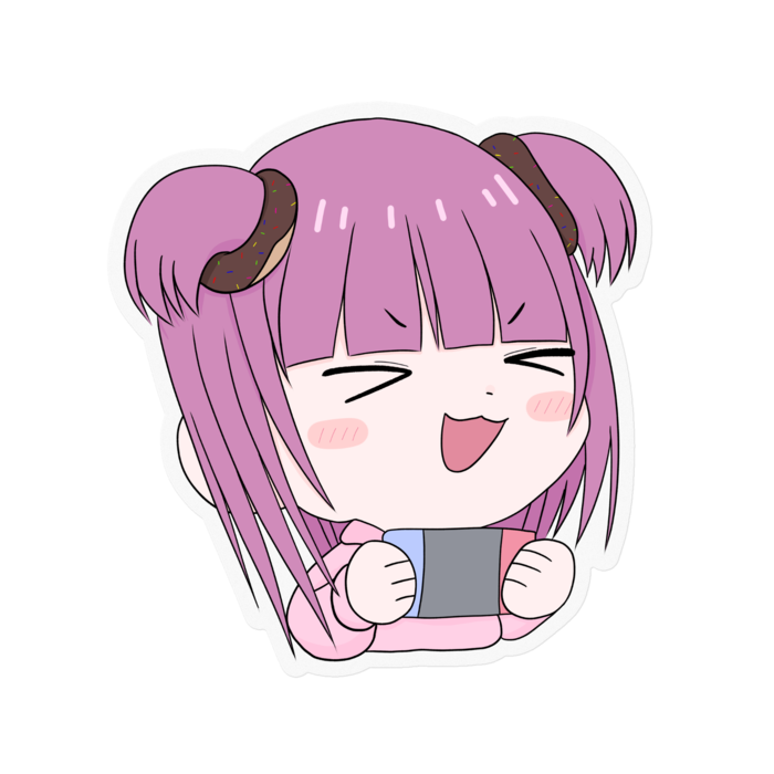 とんちゃんクリアステッカー - 100 x 100 (mm)-