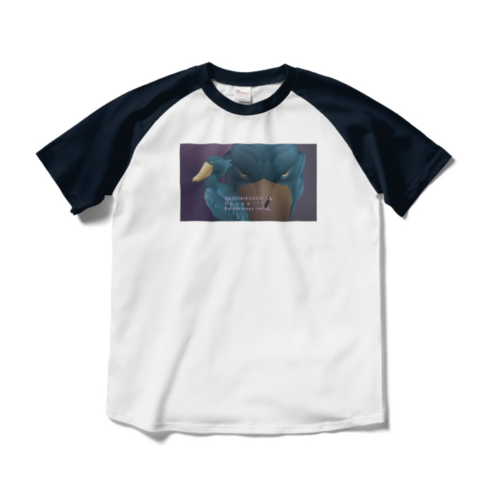 ラグランTシャツ - M - ホワイト×ネイビー