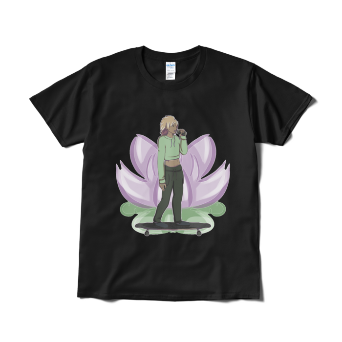 Tシャツ（短納期） - L - ブラック　背景付き