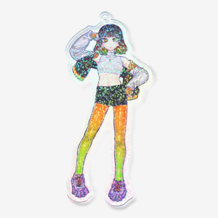 ホログラムアクリルキーホルダー - 100 × 100mm