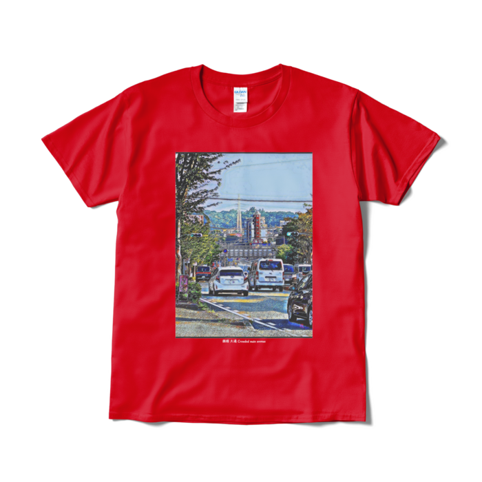 デザイナー Tシャツ - L - レッド