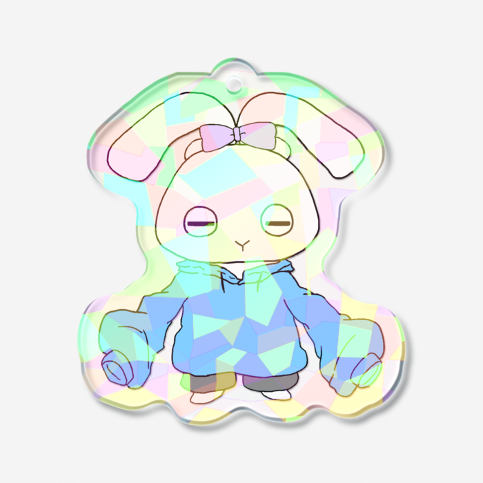 ホログラムアクリルキーホルダー - 50 × 50mm