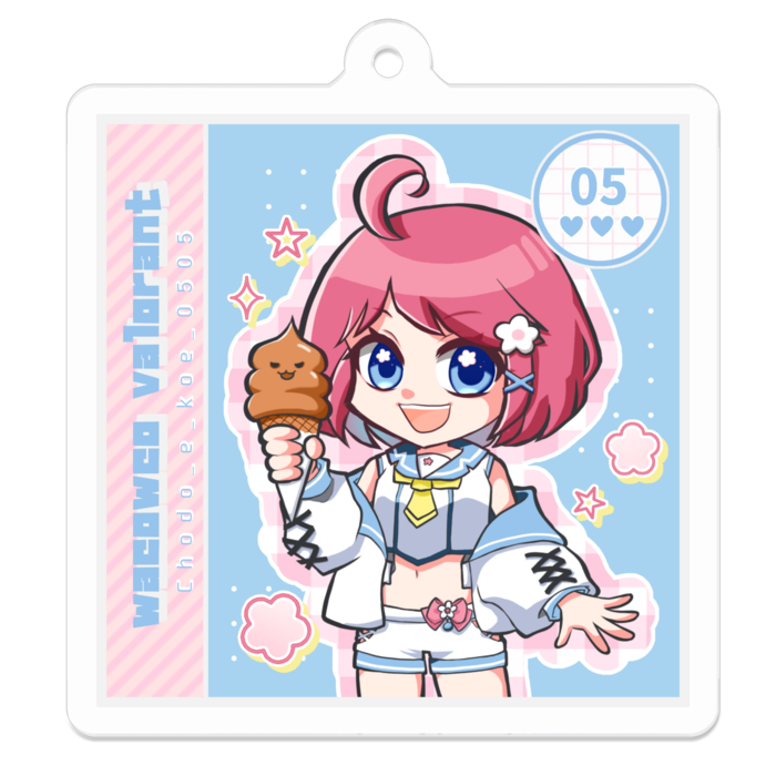 アクリルキーホルダー - 50 x 50 (mm)