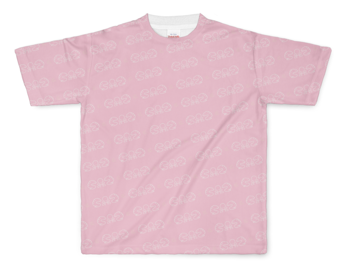 フルグラフィックTシャツ - L - 両面印刷/ピンク