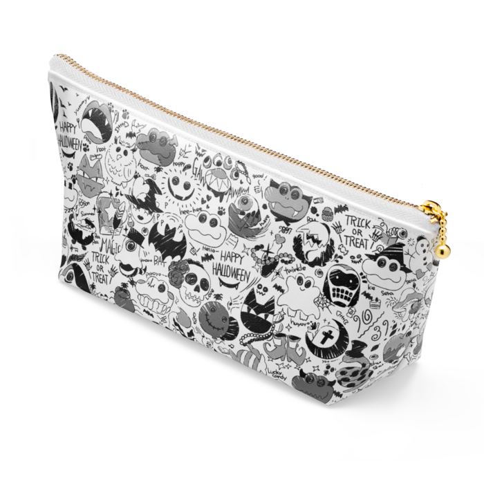 ポーチ - 長さ21.5cm / 高さ10cm - ホワイト