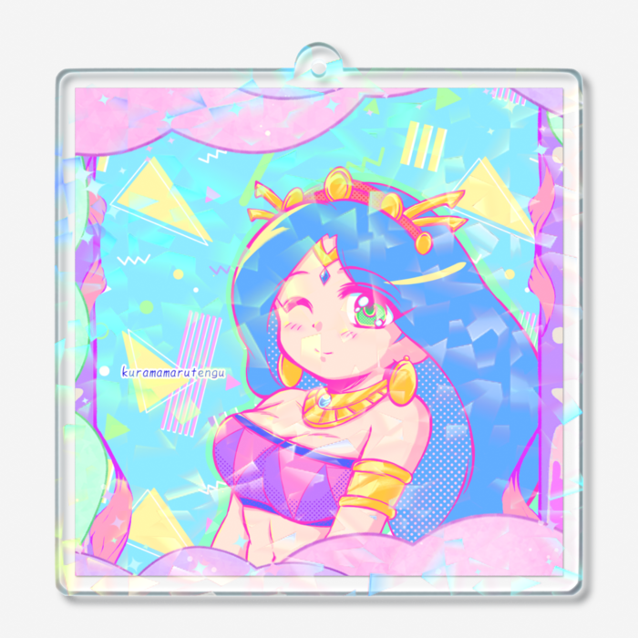 ホログラムアクリルキーホルダー - 70 × 70mm