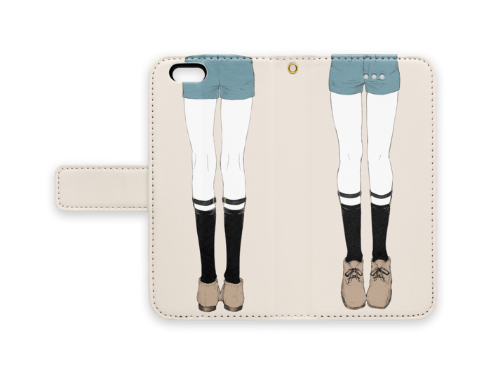 手帳型iPhoneケース - iPhone 6 / 6s - ストラップ穴 あり