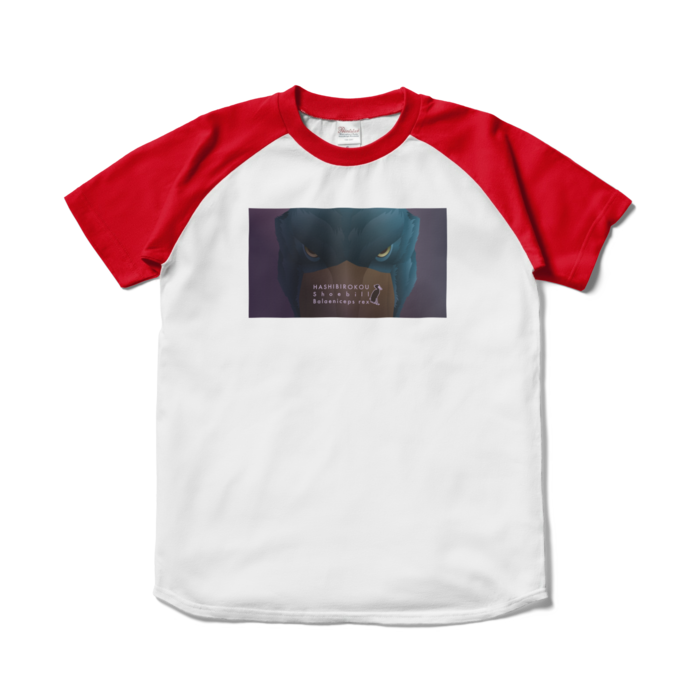 ラグランTシャツ - S - ホワイト×レッド