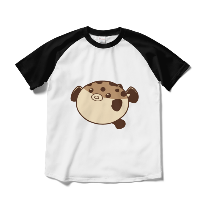 ラグランTシャツ - M - ホワイト×ブラック