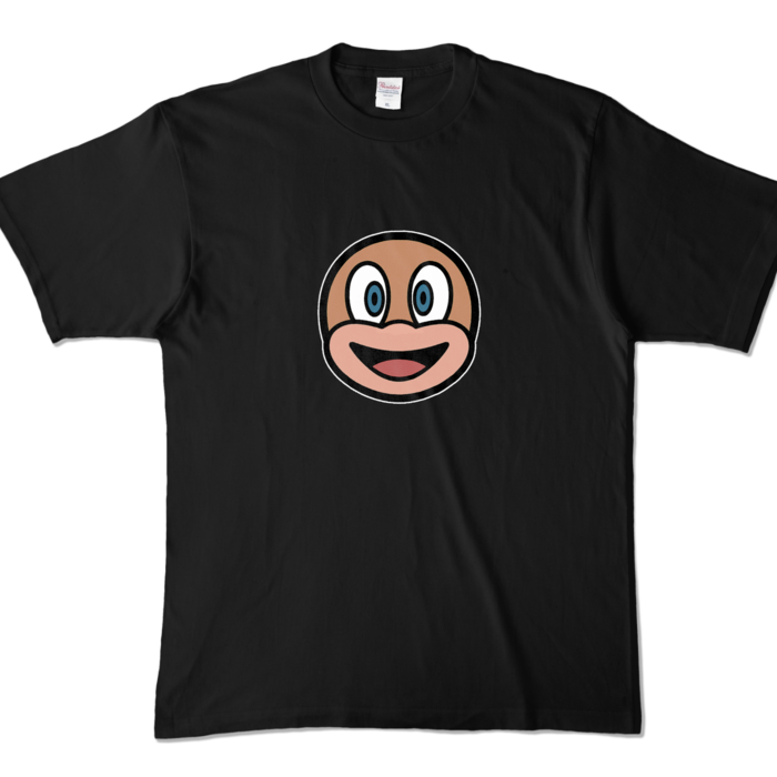 ハッピー（ビッグロゴ）Tシャツ - XL - ブラック (濃色)