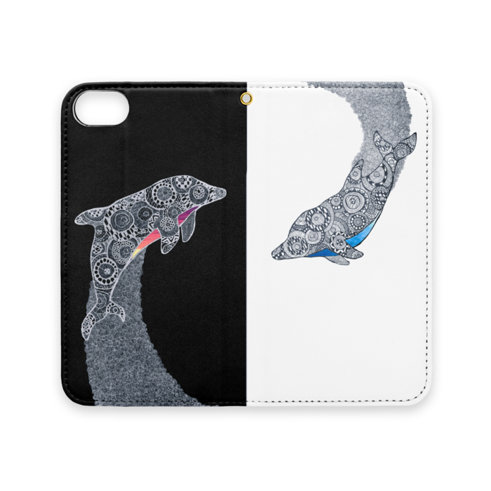 手帳型iPhoneケース（ベルトなし） - iPhone 8 / 7 - ストラップ穴 あり