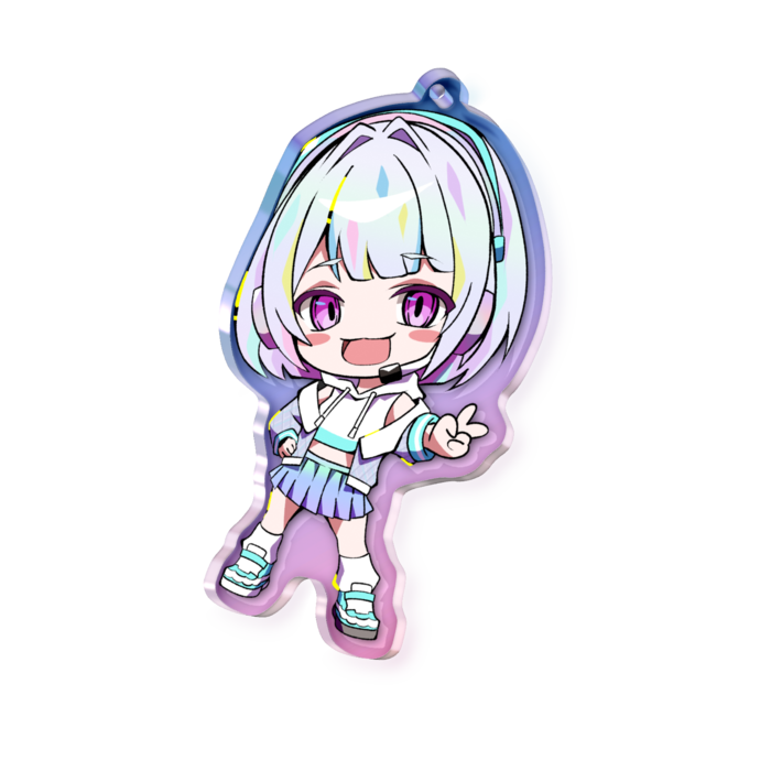 オーロラアクリルキーホルダー - 70 × 70mm