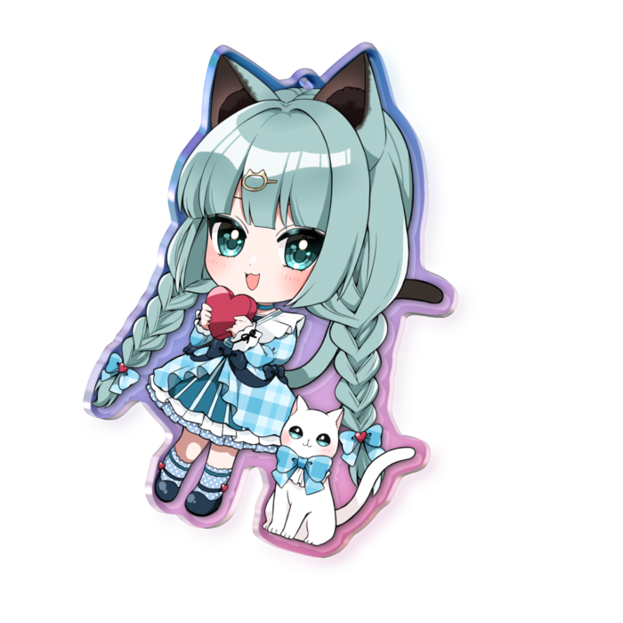 オーロラアクリルキーホルダー - 100 × 100mm