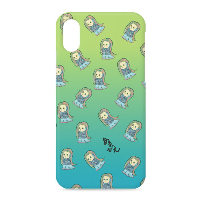 iPhoneケース - iPhone XS / X - 側面あり(Green gradation)