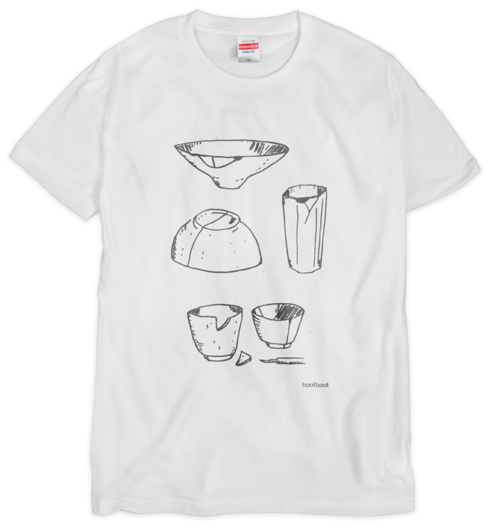 器の景色(XL)Tシャツ（シルクスクリーン印刷） - XL - 1色