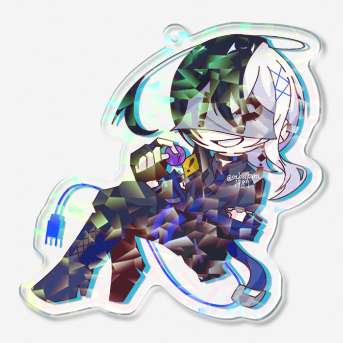 ホログラムアクリルキーホルダー - 70 × 70mm