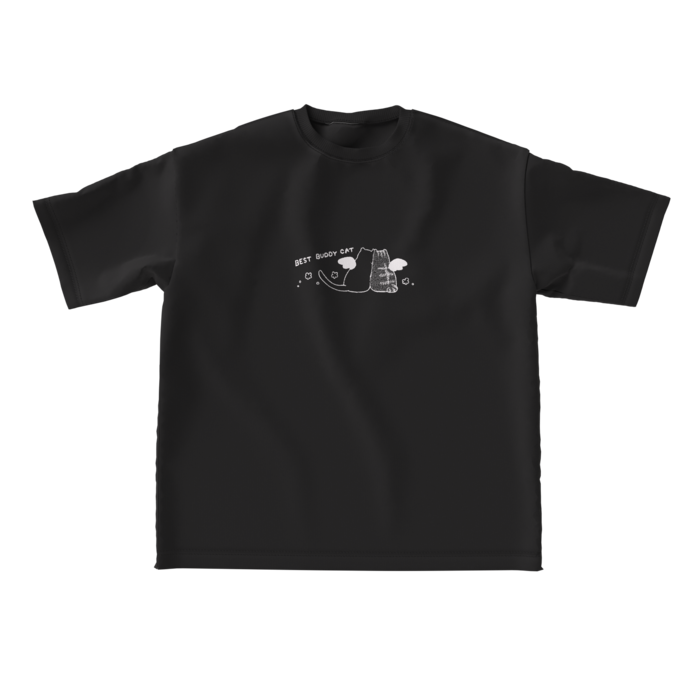 ビッグシルエットTシャツ(黒) - L -