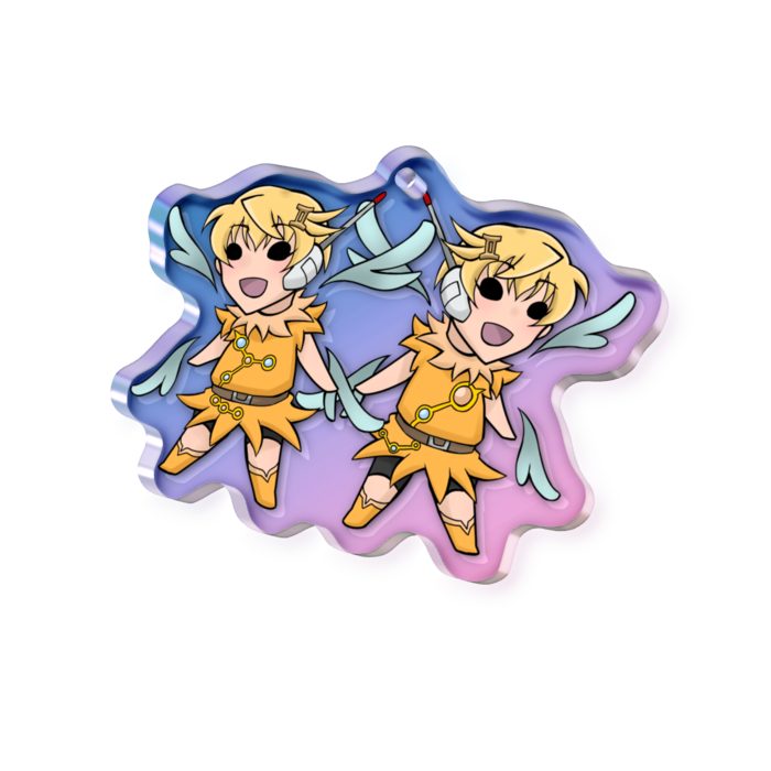 オーロラアクリルキーホルダー - 50 × 50mm