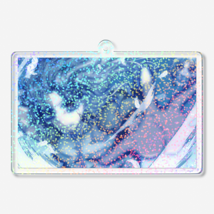 ホログラムアクリルキーホルダー - 70 × 70mm
