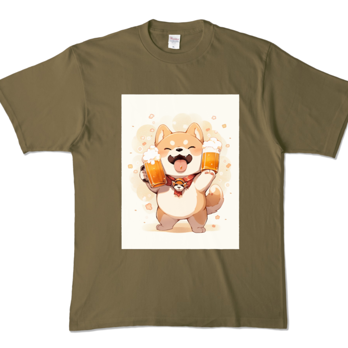 カラーTシャツ - XL - オリーブ (濃色)