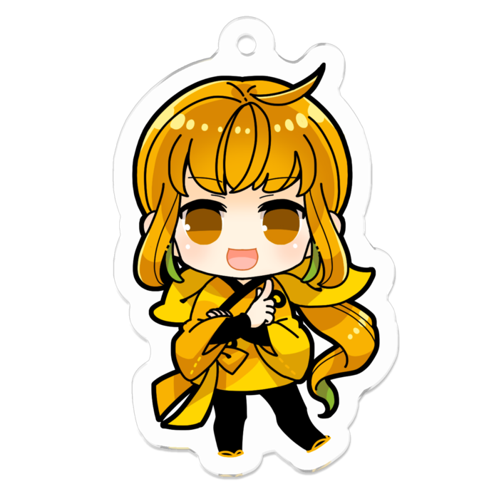 おぼろ アクリルキーホルダー - 50 x 50 (mm)