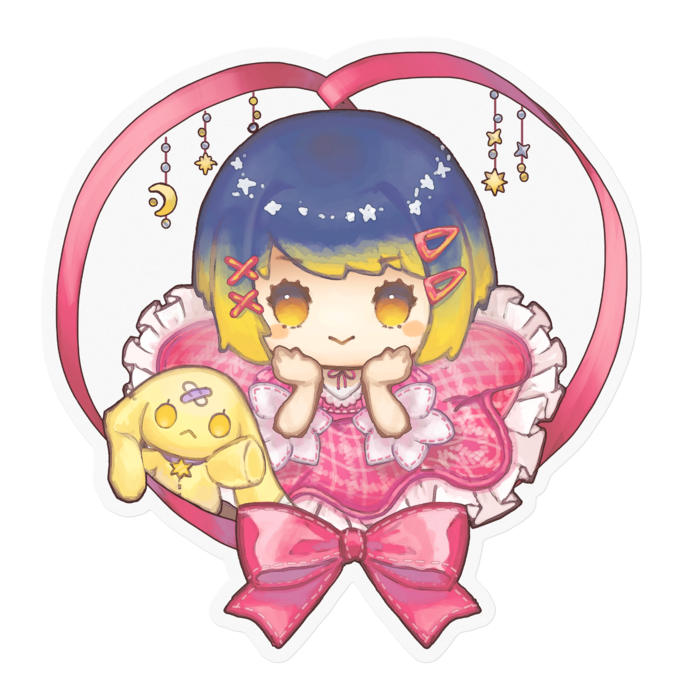 ステッカークリア地印刷 - 100 x 100 (mm)