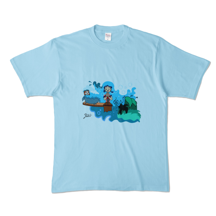 カラーTシャツ - XL - ライトブルー (淡色)