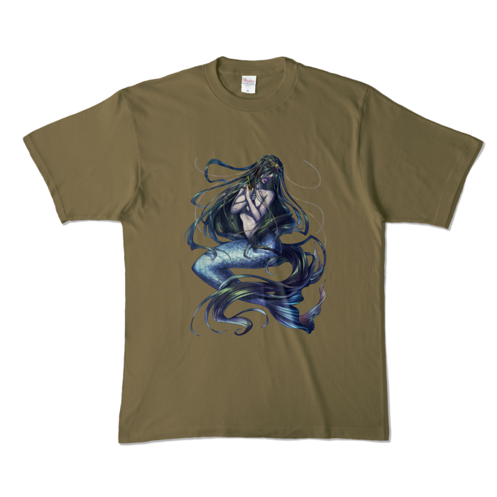 カラーTシャツ - XL - オリーブ (濃色)