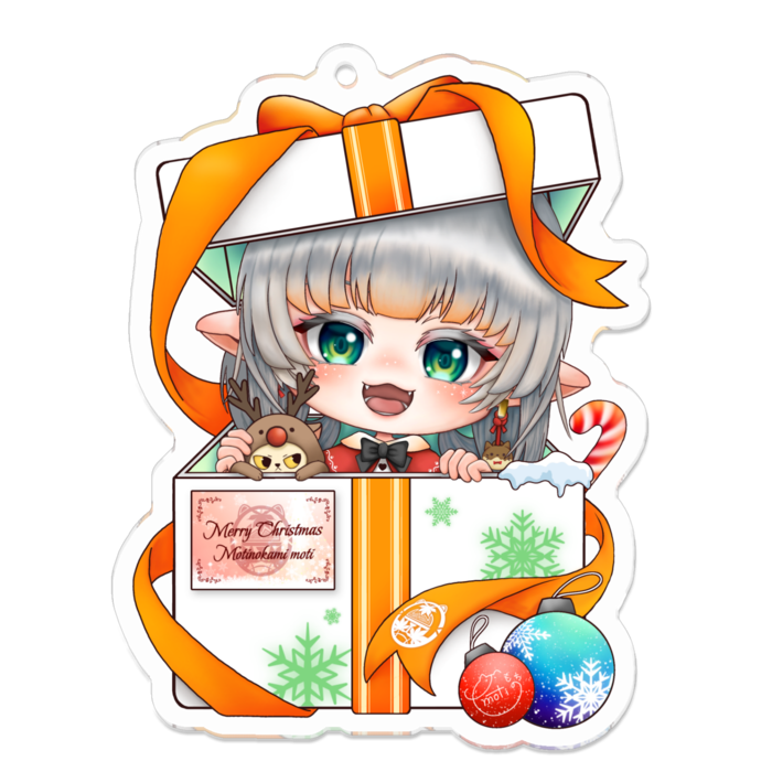   クリスマスもちちゃん - 70 x 70 (mm)