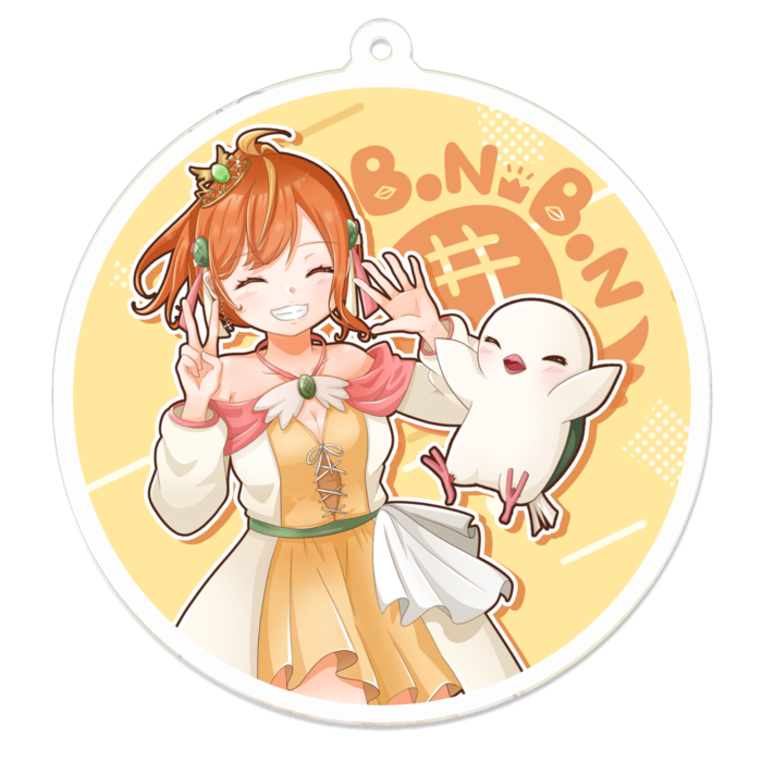 7周年記念アクリルキーホルダーロゴ無 70 x 70 (mm)