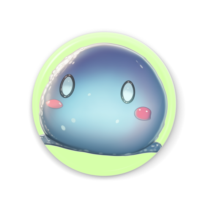 No1a「スライム」黄緑缶ミラー