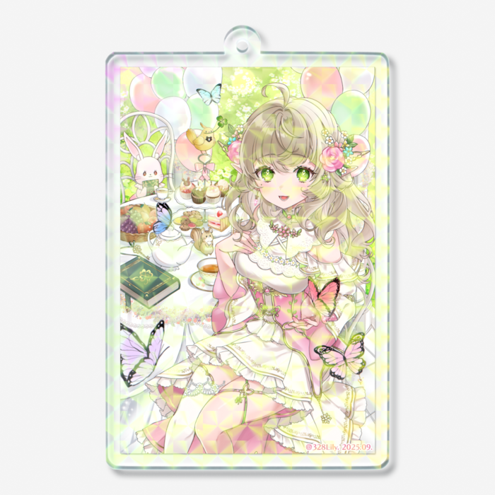 ホログラムアクリルキーホルダー - 70 × 70mm (モザイク)