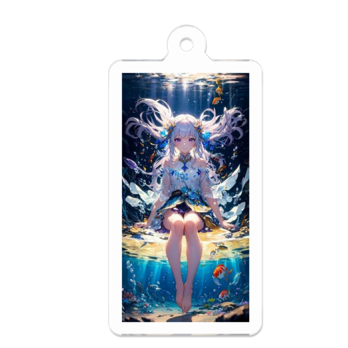 アクリルキーホルダー（コーティング） - 50 x 50 (mm)