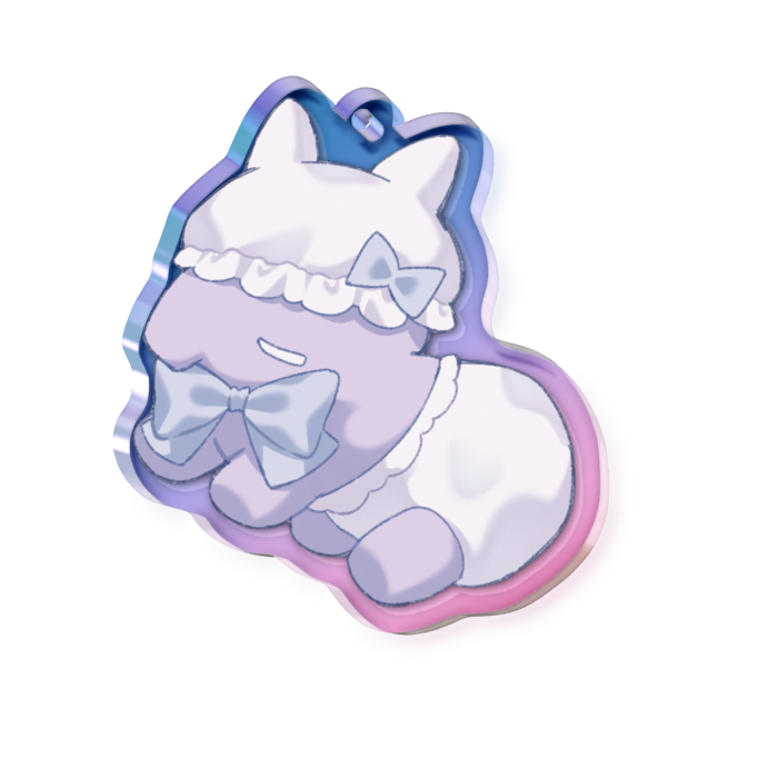 【バクちゃんバージョン】☆キラキラ☆オーロラ アクリルキホルダー‪☆